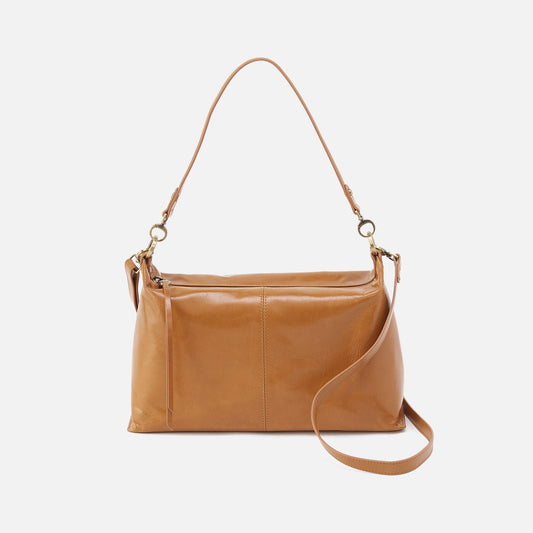 HOBO Avon Shoulder Bag In Polished Leather - Natural