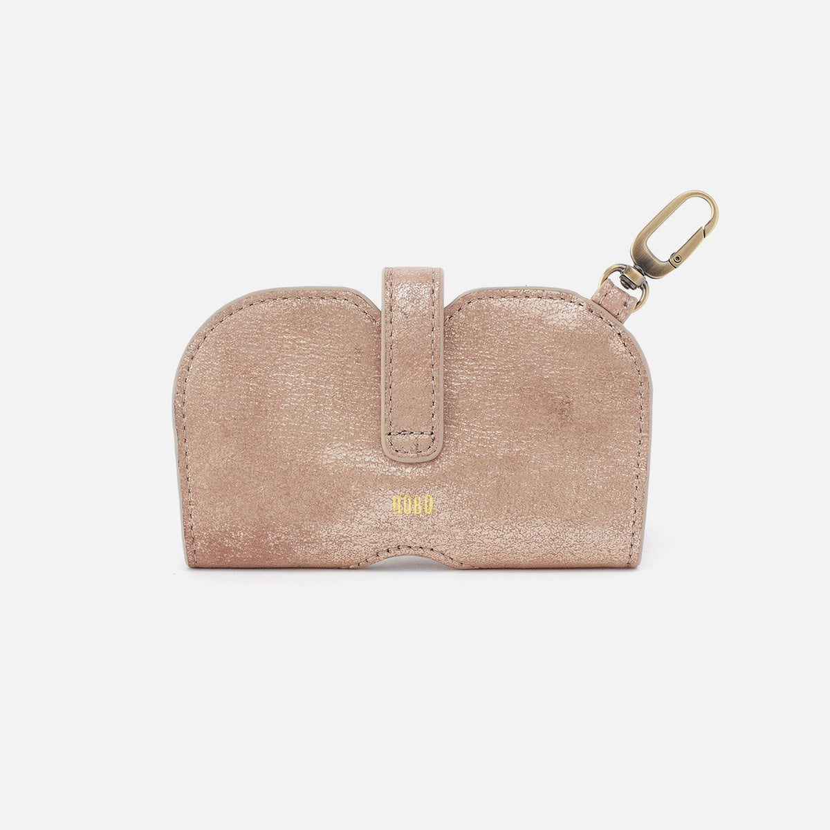 HOBO Blink Glasses Holder In Buffed Leather - Gilded Beige