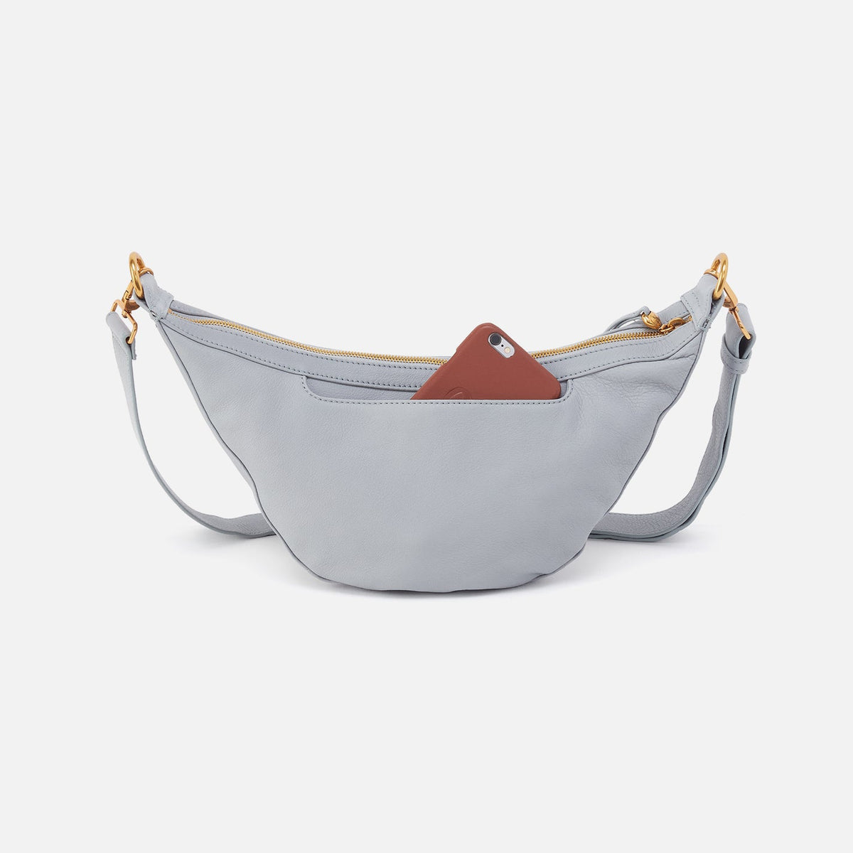HOBO Carmen Sling In Pebbled Leather - Blue Pearl