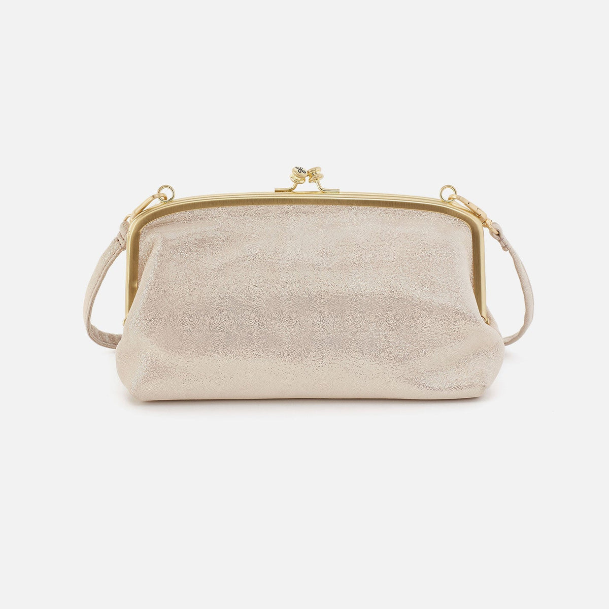 HOBO Cora Wallet Crossbody In Metallic Leather - Sand Shimmer
