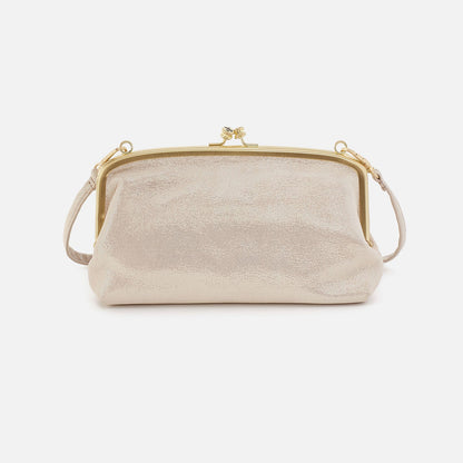 HOBO Cora Wallet Crossbody In Metallic Leather - Sand Shimmer