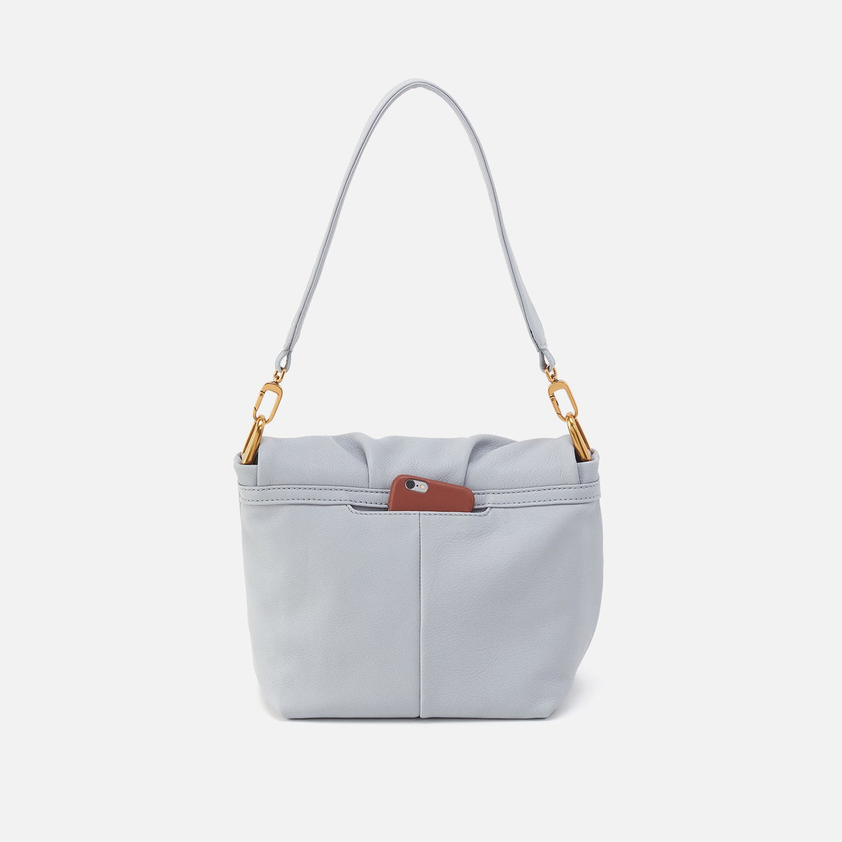 HOBO Harley Convertible Shoulder Bag In Pebbled Leather - Blue Pearl