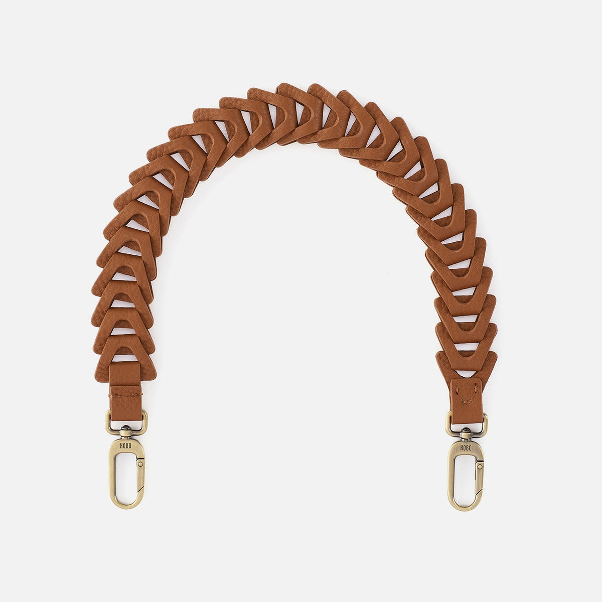 HOBO Petty Leather Link Strap in Pebbled Leather - Warm Honey