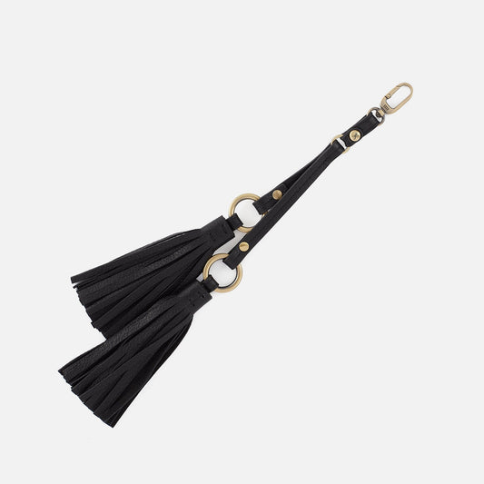 HOBO Ring Tassel Swag in Pebbled Leather - Black