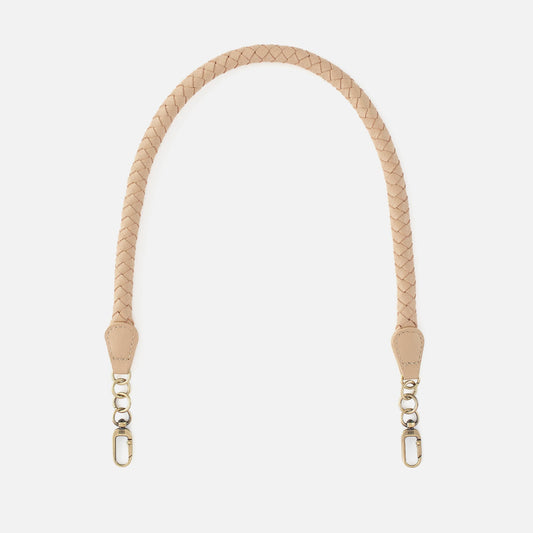 HOBO Skinny Braid Strap in Pebbled Leather - Linen