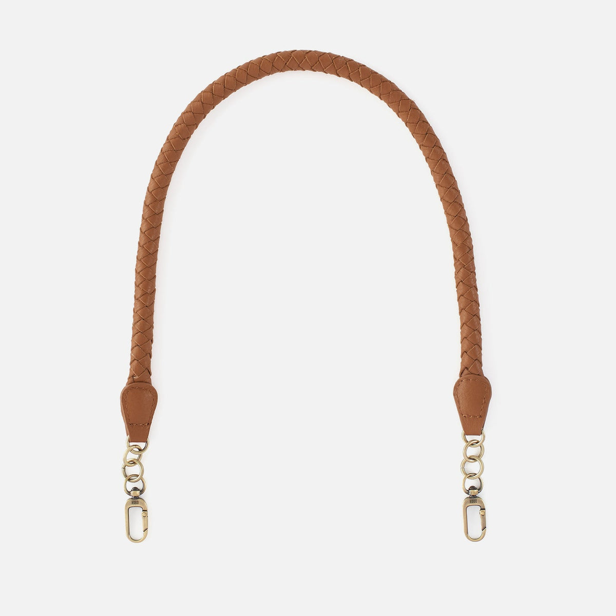HOBO Skinny Braid Strap in Pebbled Leather - Warm Honey