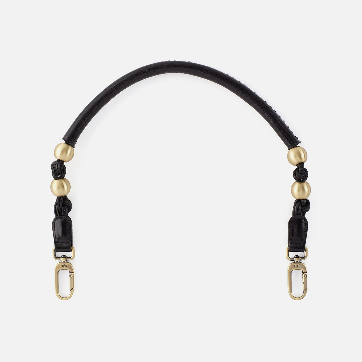 HOBO Tamborine Strap in Polished Leather - Black