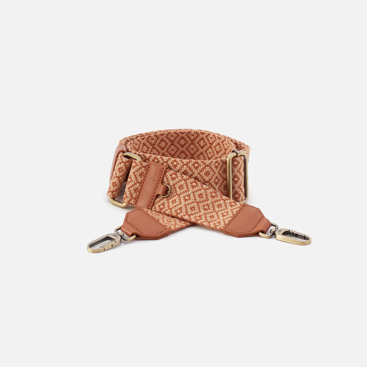 HOBO Webbing Strap In Webbing Fabric With Pebbled Leather Trim - Desert Sun