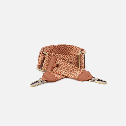 HOBO Webbing Strap In Webbing Fabric With Pebbled Leather Trim - Desert Sun