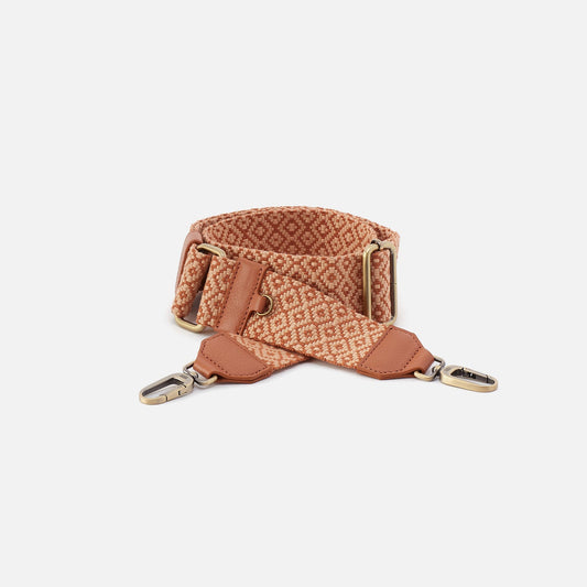 HOBO Webbing Strap In Webbing Fabric With Pebbled Leather Trim - Desert Sun