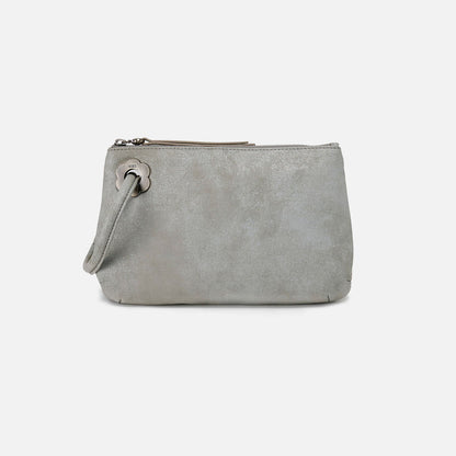 HOBO Daisy Daze Large Wristlet In Buffed Leather - Misty Harbor