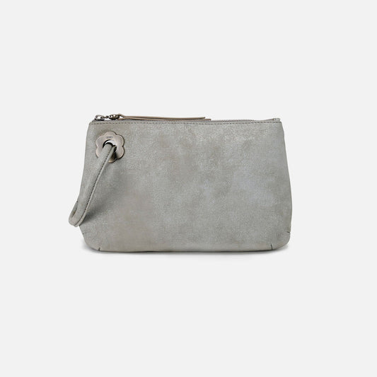 HOBO Daisy Daze Large Wristlet In Buffed Leather - Misty Harbor