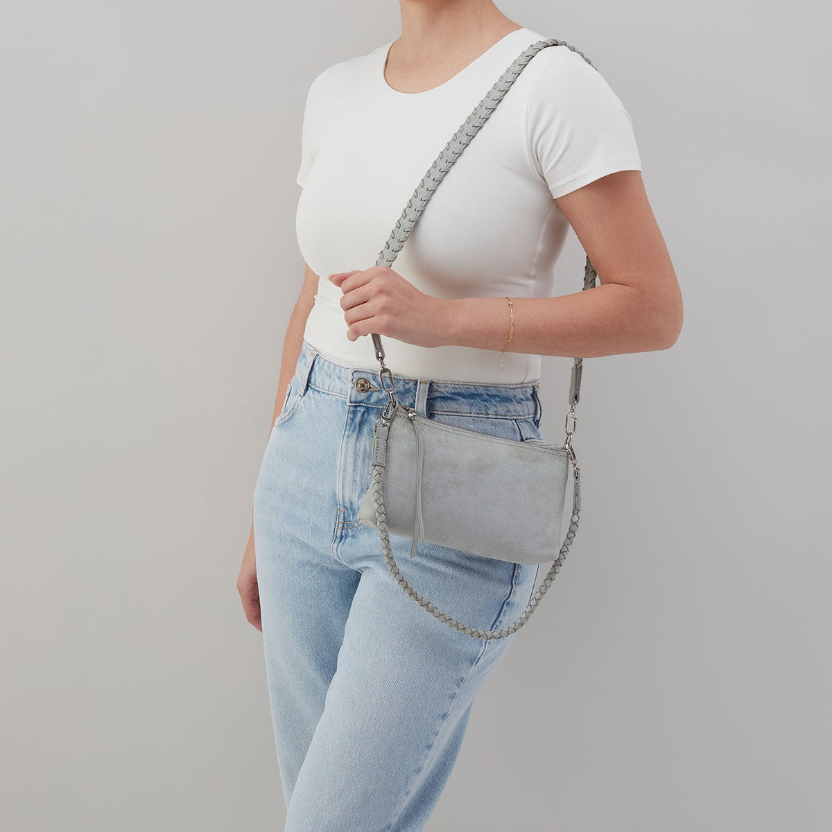 HOBO Darcy Crossbody In Buffed Leather - Misty Harbor