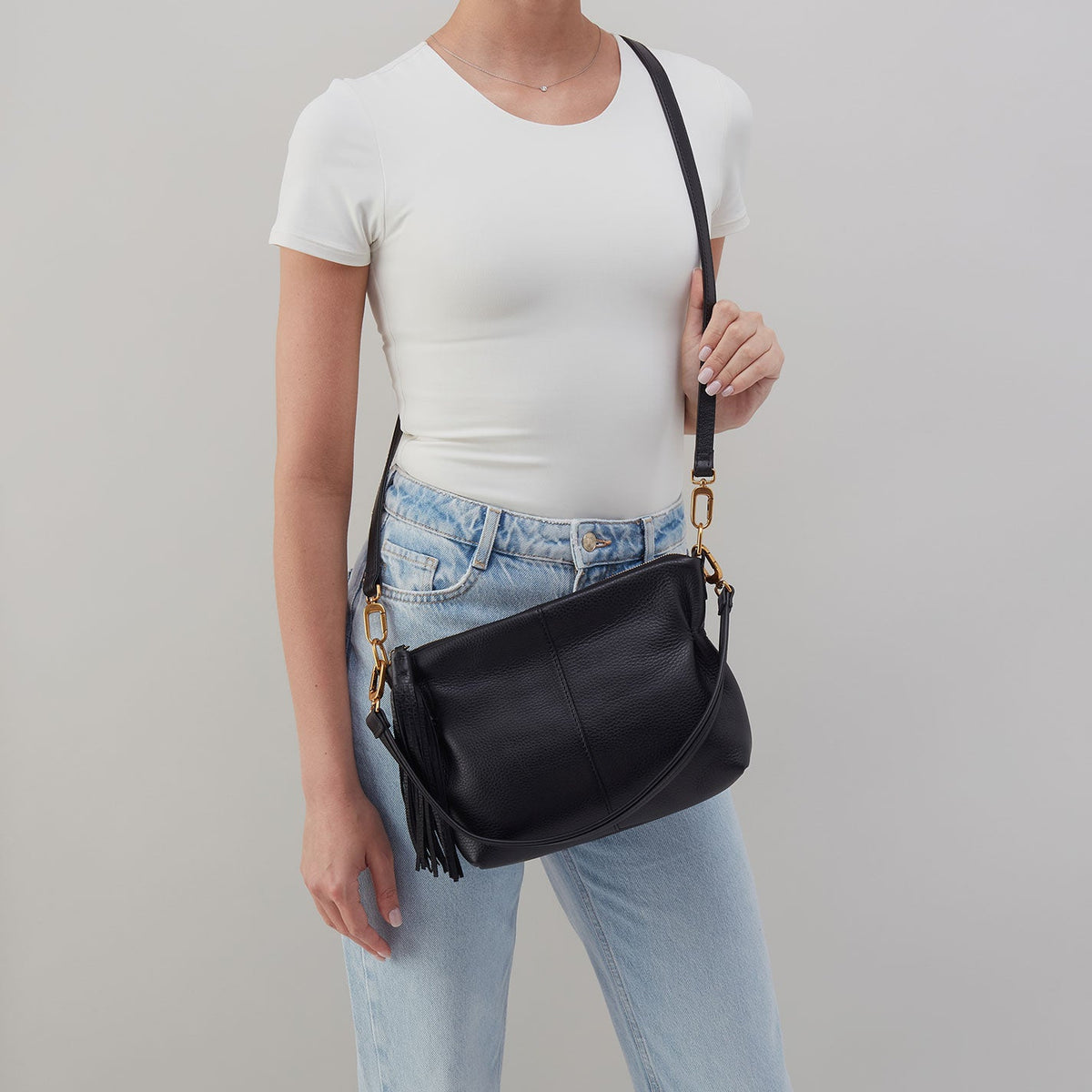 HOBO Kori Crossbody In Pebbled Leather - Black