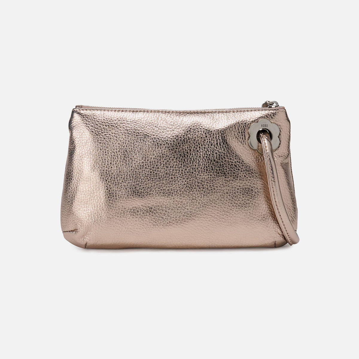 HOBO Daisy Daze Large Wristlet In Metallic Leather - Cameo Quartz