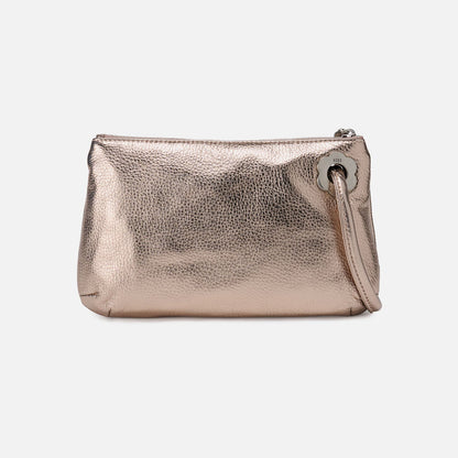 HOBO Daisy Daze Large Wristlet In Metallic Leather - Cameo Quartz