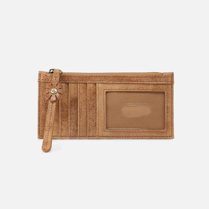 HOBO Carte Card Case In Buffed Leather - Whiskey