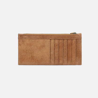 HOBO Carte Card Case In Buffed Leather - Whiskey
