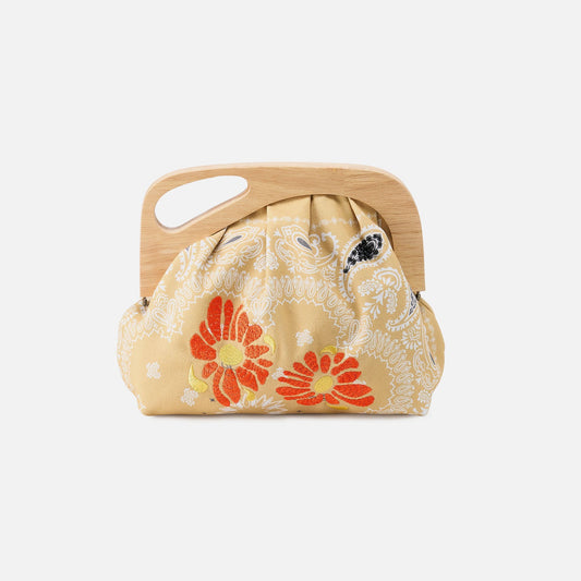 HOBO Dakota Print Clutch In Canvas - Sunset Bandana