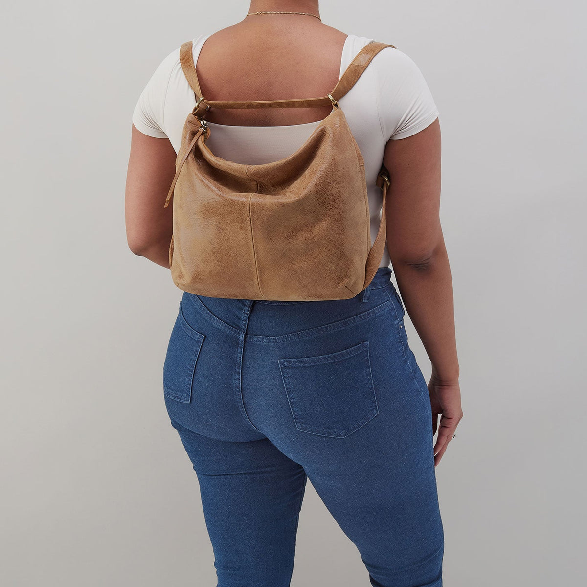 HOBO Emily Convertible Backpack In Buffed Leather - Whiskey