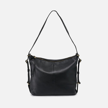 HOBO Emily Convertible Backpack In Pebbled Leather - Black