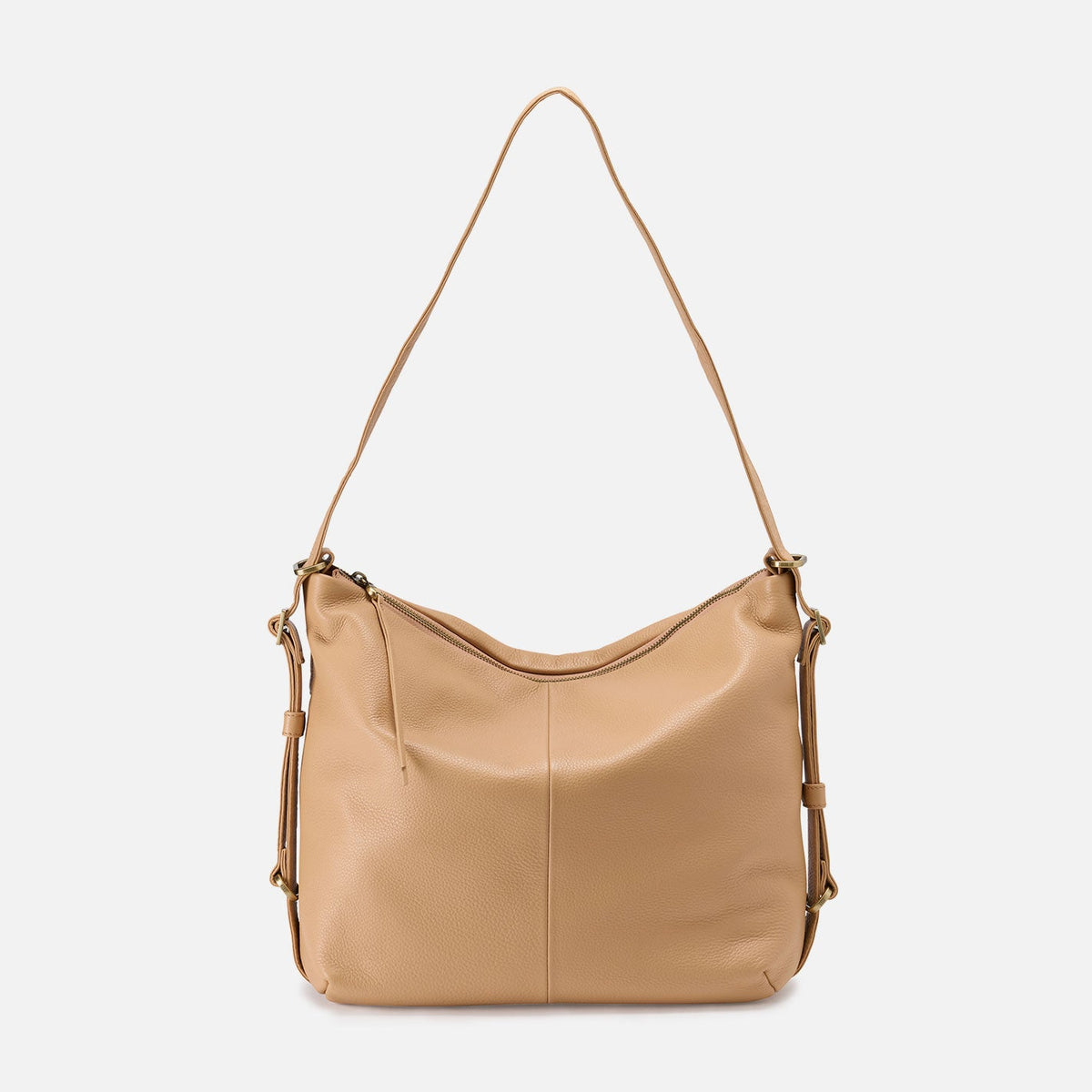 HOBO Emily Convertible Backpack In Pebbled Leather - Porcini