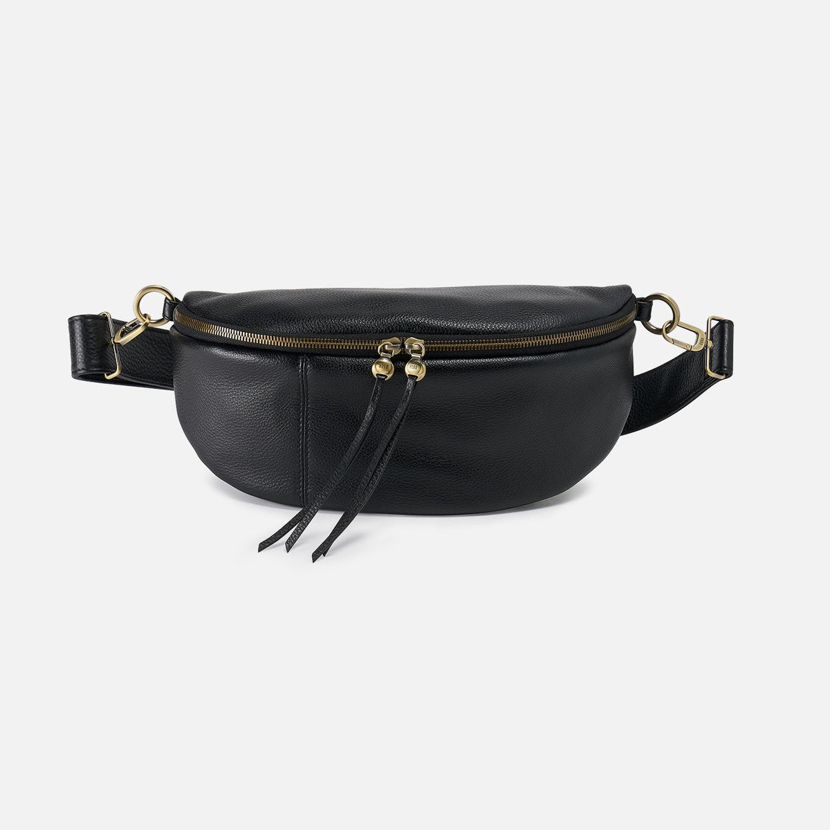 HOBO Hunter Medium Belt Bag In Pebbled Leather - Black