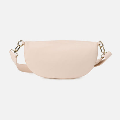 HOBO Hunter Medium Belt Bag In Pebbled Leather - Cream