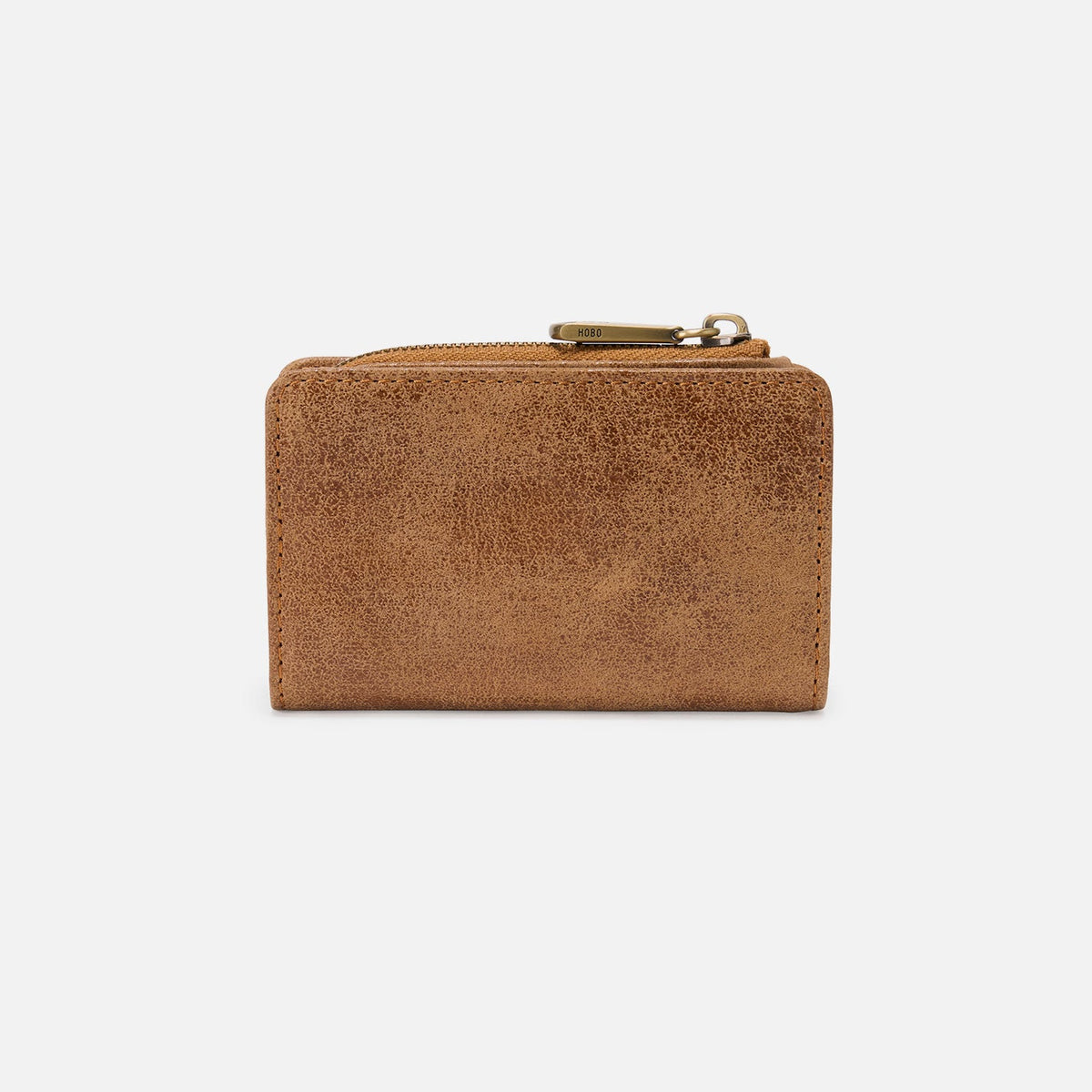 HOBO Jill Card Case In Buffed Leather - Whiskey