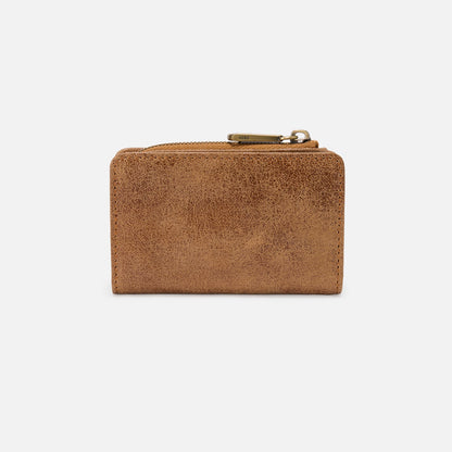 HOBO Jill Card Case In Buffed Leather - Whiskey