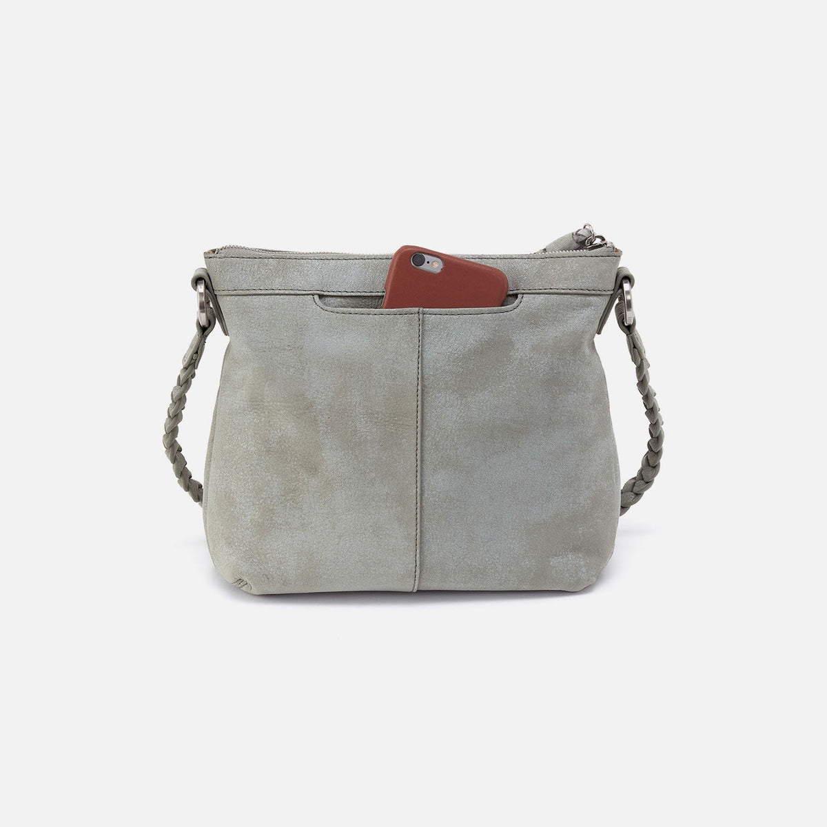 HOBO Lasso Medium Crossbody In Buffed Leather - Misty Harbor
