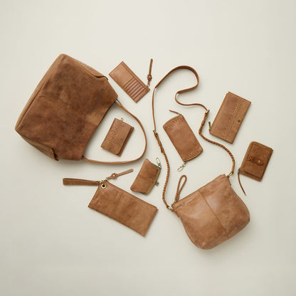 HOBO Lasso Medium Crossbody In Buffed Leather - Whiskey