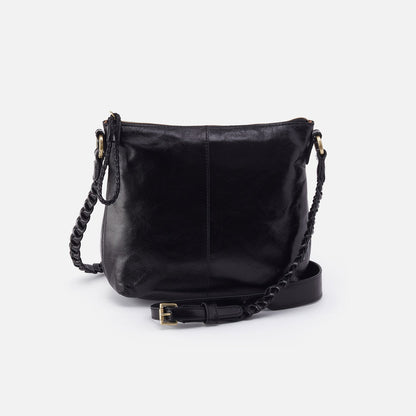 HOBO Lasso Medium Crossbody In Polished Leather - Black