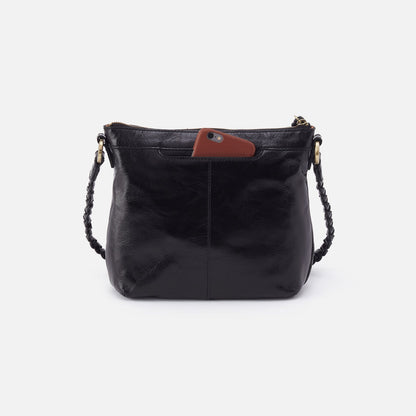HOBO Lasso Medium Crossbody In Polished Leather - Black