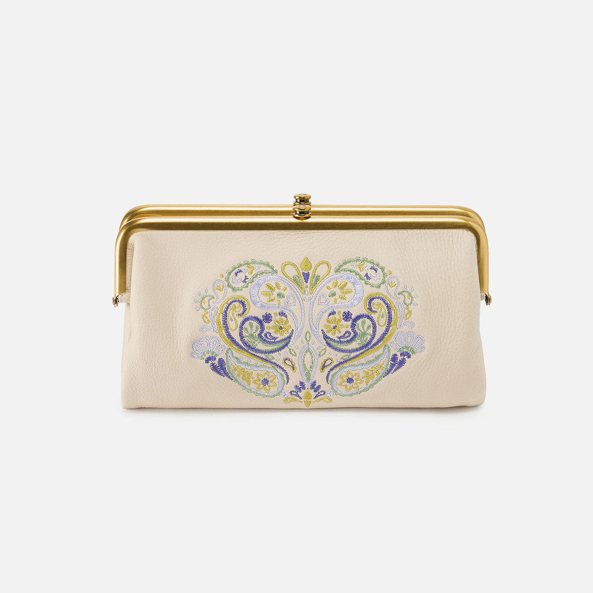 HOBO Lauren Clutch-Wallet In Pebbled Leather - Birch