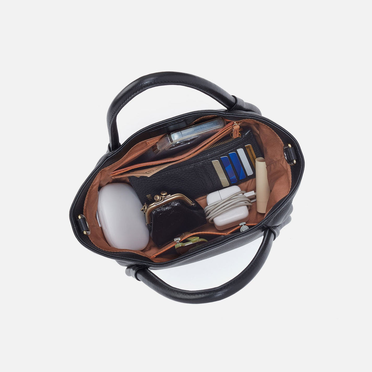 HOBO Margot Satchel In Pebbled Leather - Burnished Caramel Caning