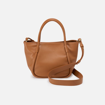 HOBO Margot Satchel In Pebbled Leather - Butterscotch