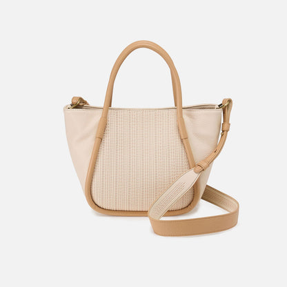 HOBO Margot Satchel In Pebbled Leather - Cream
