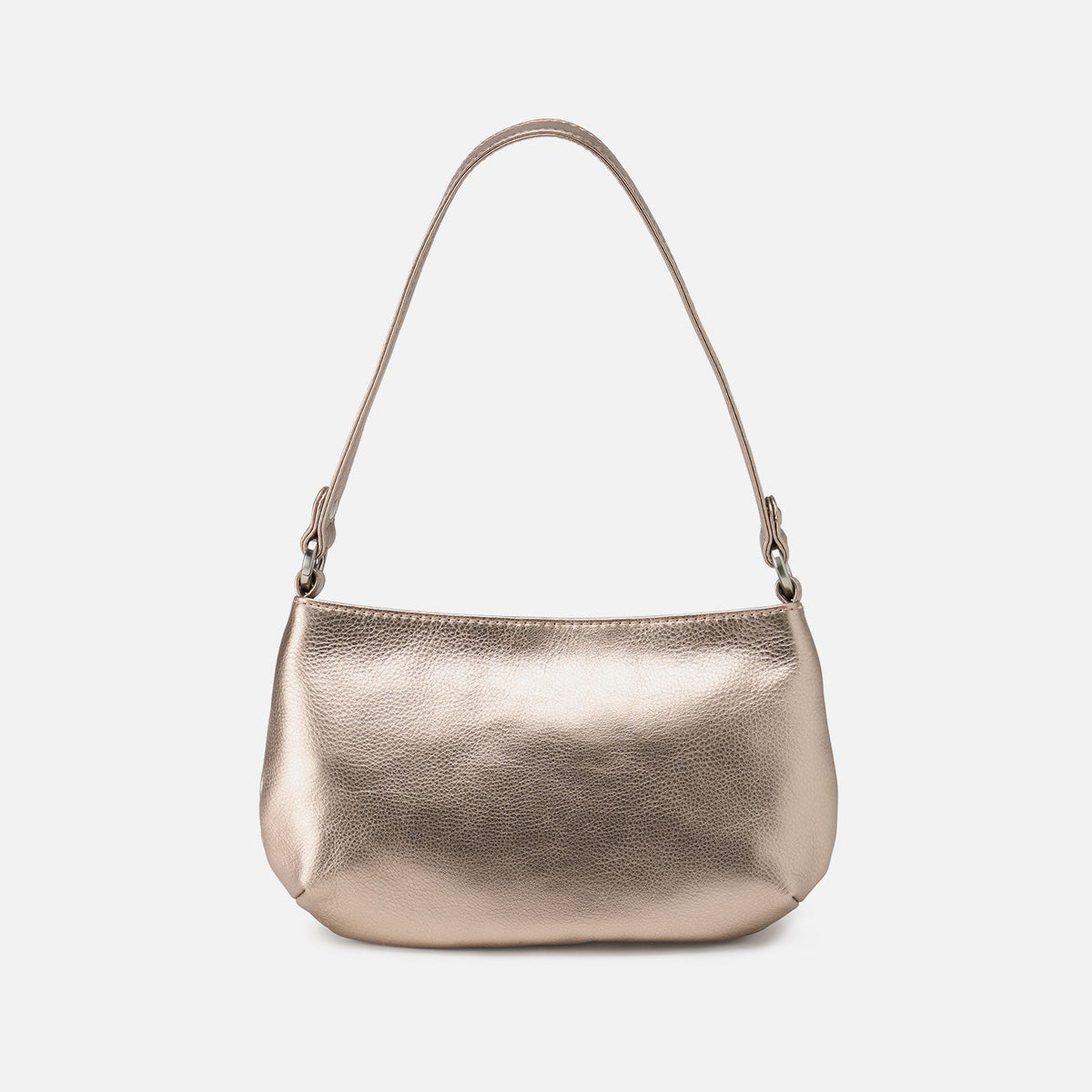 HOBO Pier Baguette In Metallic Leather - Cameo Quartz