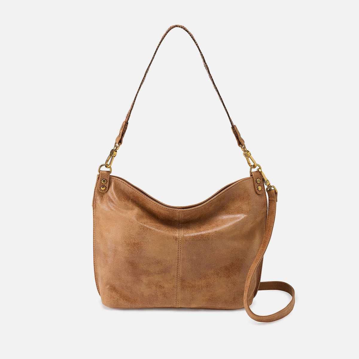 HOBO Pier Shoulder Bag In Buffed Leather - Whiskey