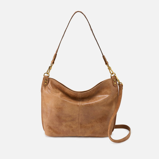 HOBO Pier Shoulder Bag In Buffed Leather - Whiskey