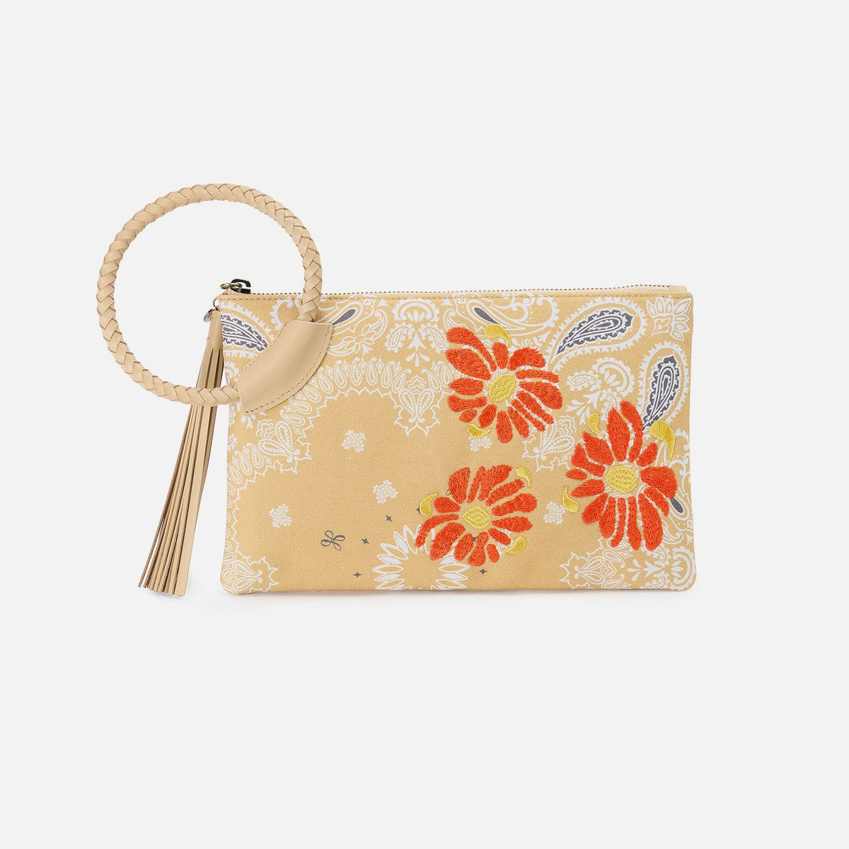 HOBO Sheila Clutch In Canvas - Sunset Bandana