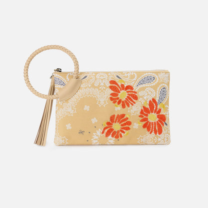 HOBO Sheila Clutch In Canvas - Sunset Bandana