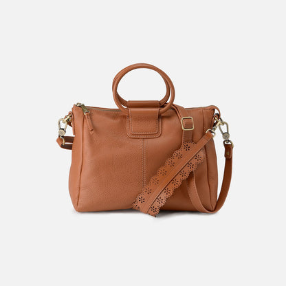 HOBO Sheila Medium Satchel In Pebbled Leather - Warm Honey