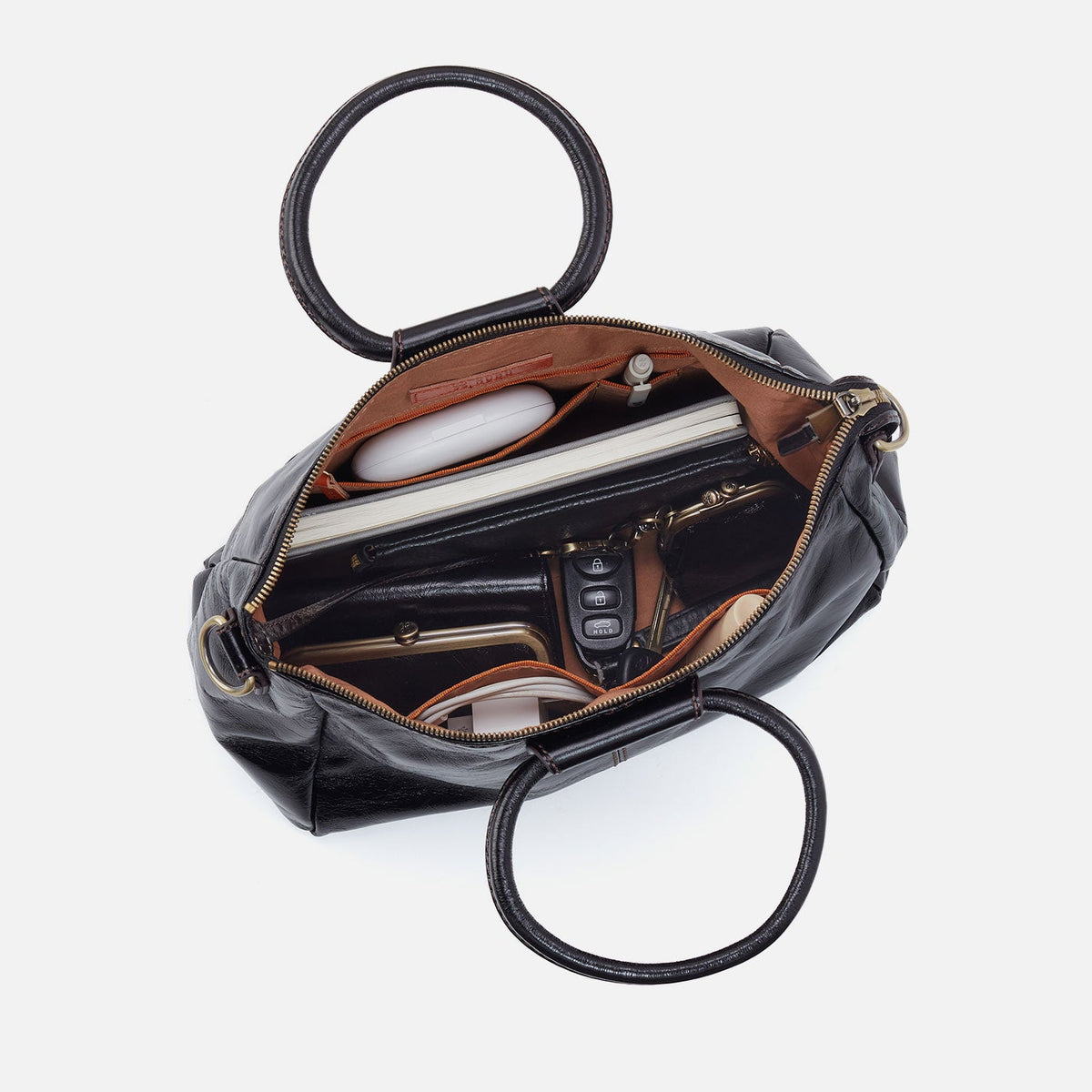 HOBO Sheila Medium Satchel In Pebbled Leather - Warm Honey