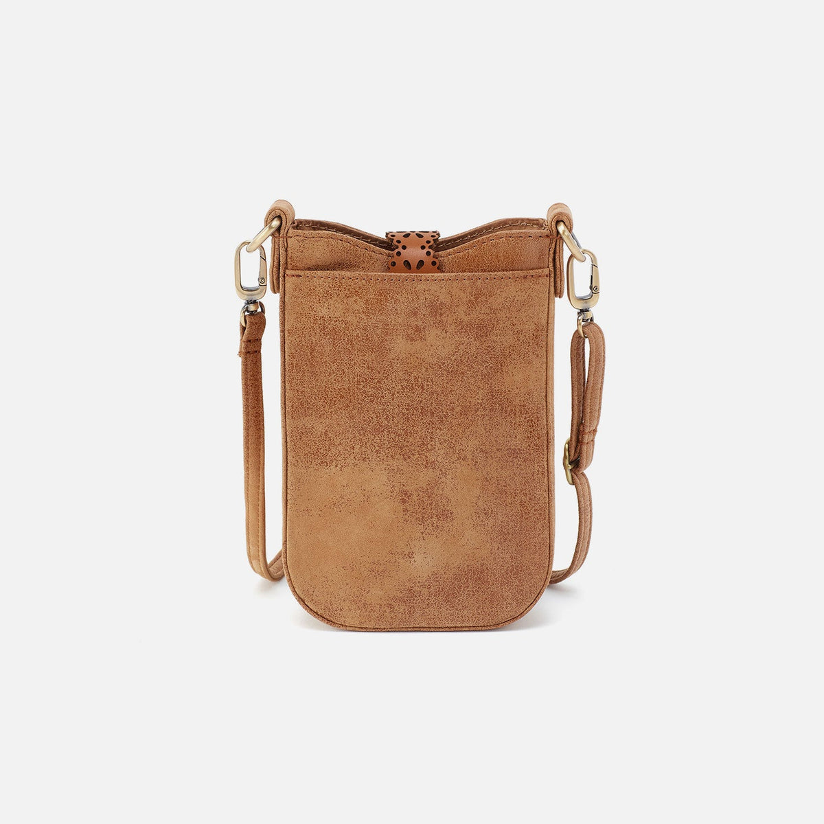 HOBO Tabby Phone Crossbody In Buffed Leather - Whiskey