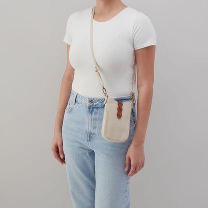 HOBO Tabby Phone Crossbody In Pebbled Leather - Birch