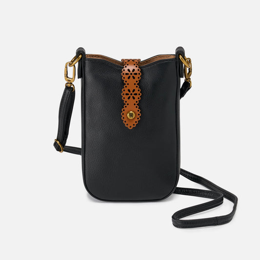 HOBO Tabby Phone Crossbody In Pebbled Leather - Black