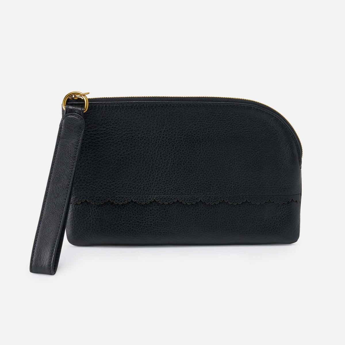 HOBO Tabby Wristlet In Pebbled Leather - Black