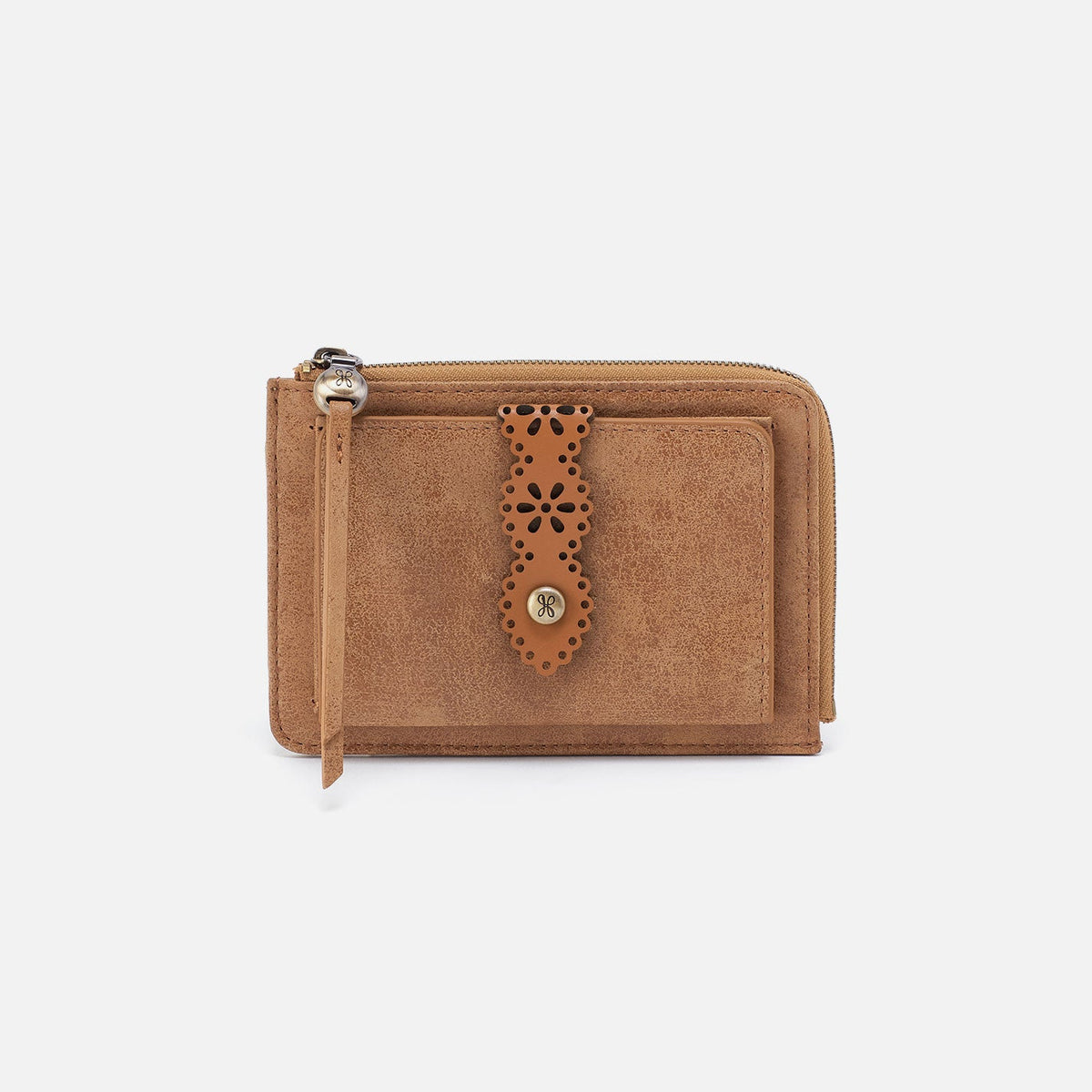 HOBO Tabby Zip Medium Wallet In Buffed Leather - Whiskey